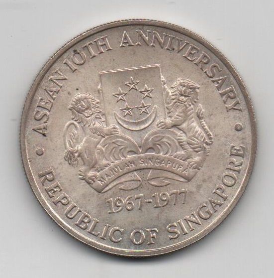 SINGAPUR DEL AÑO 1977 MANOS DE 10 DOLARES